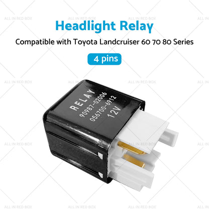 12V Headlight Relay 4 Pins for Toyota Landcruiser (60-80)