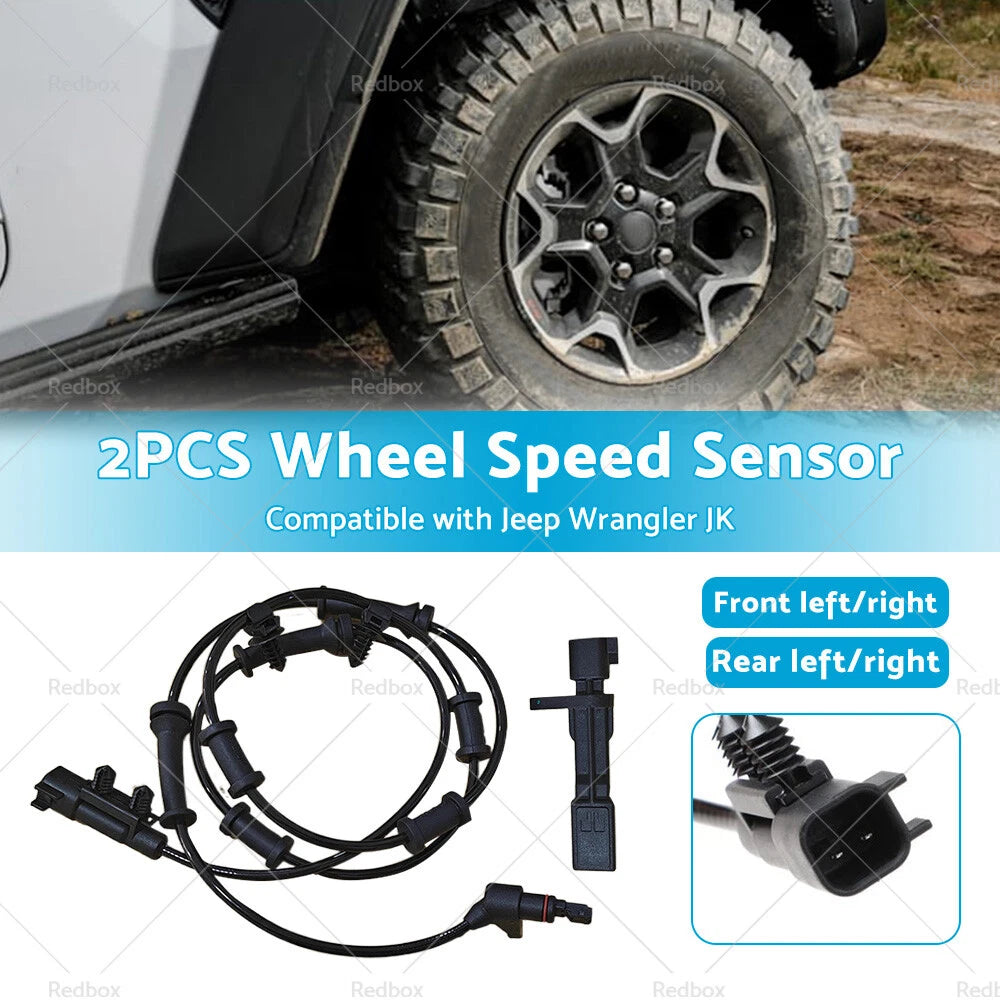 Front Rear ABS Wheel Speed Sensors for Jeep Wrangler (2007-2017)