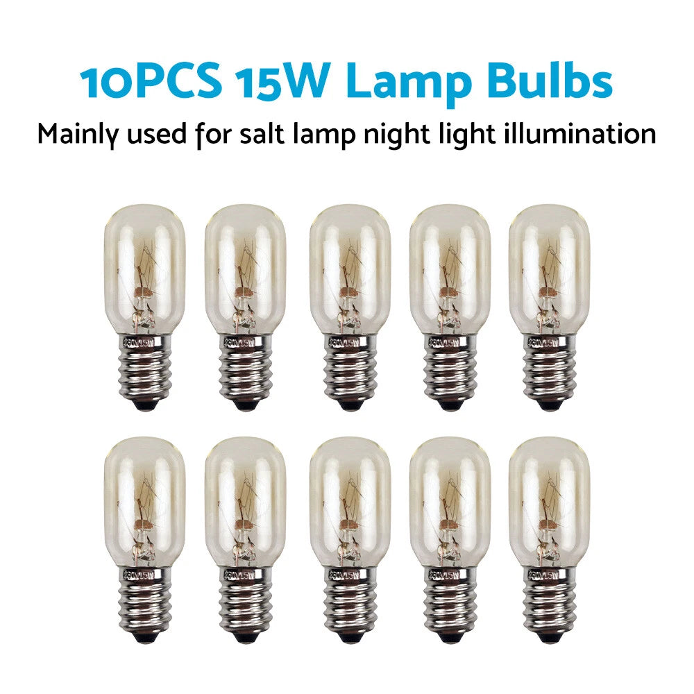 10 x 15W E14 Salt Lamp Globe Bulb Light for Refrigerator Oven (230V)
