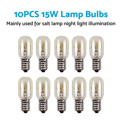 10 x 15W E14 Salt Lamp Globe Bulb Light for Refrigerator Oven (230V)