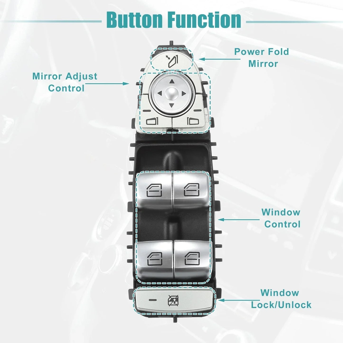Power Window Switch Set for Mercedes-Benz GLC300 C300 (2016-2023)