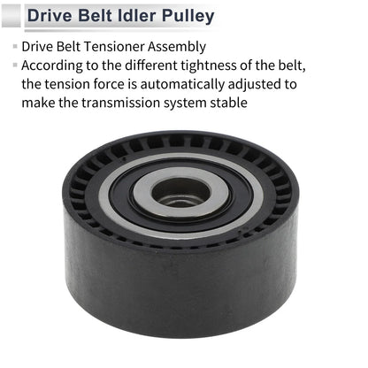 Drive Belt Idler Pulley for Mercedes-Benz C-Class (2017-2023) Black