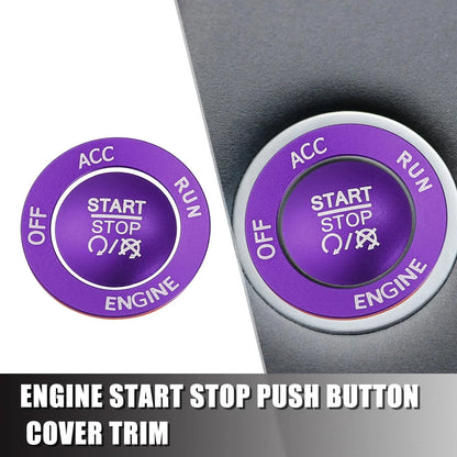 Engine Push Start Stop Button Cover Kit for Dodge Charger Challenger (2015-2023)