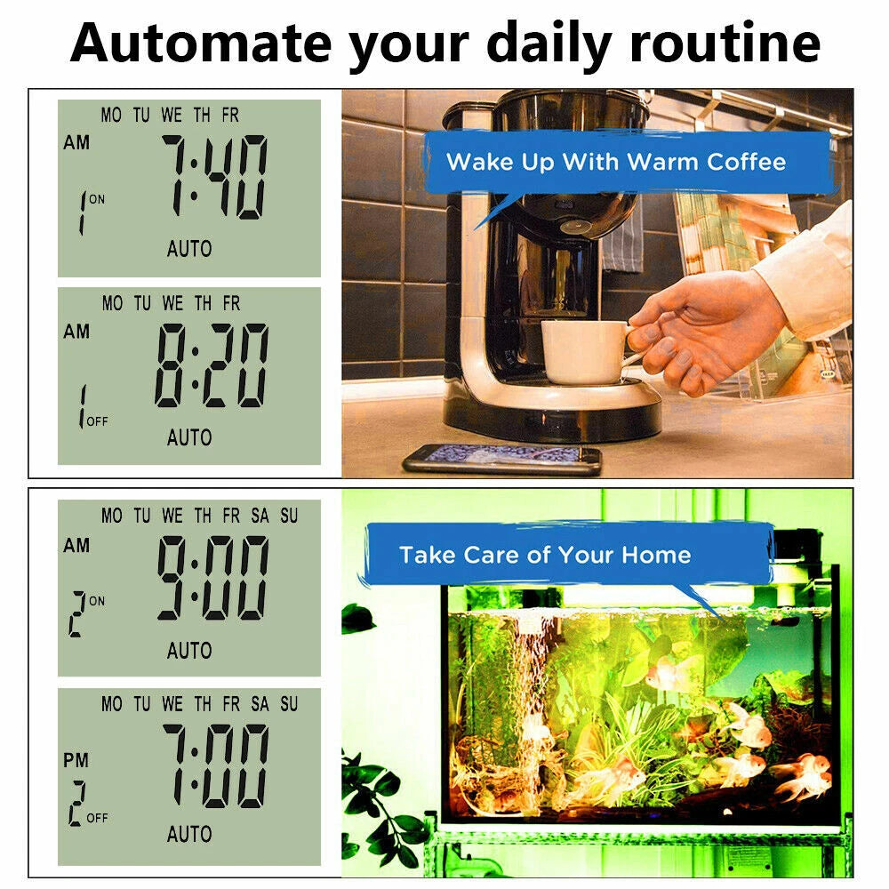 Digital Timer Switch Socket Programmable Power 240V AU Plug