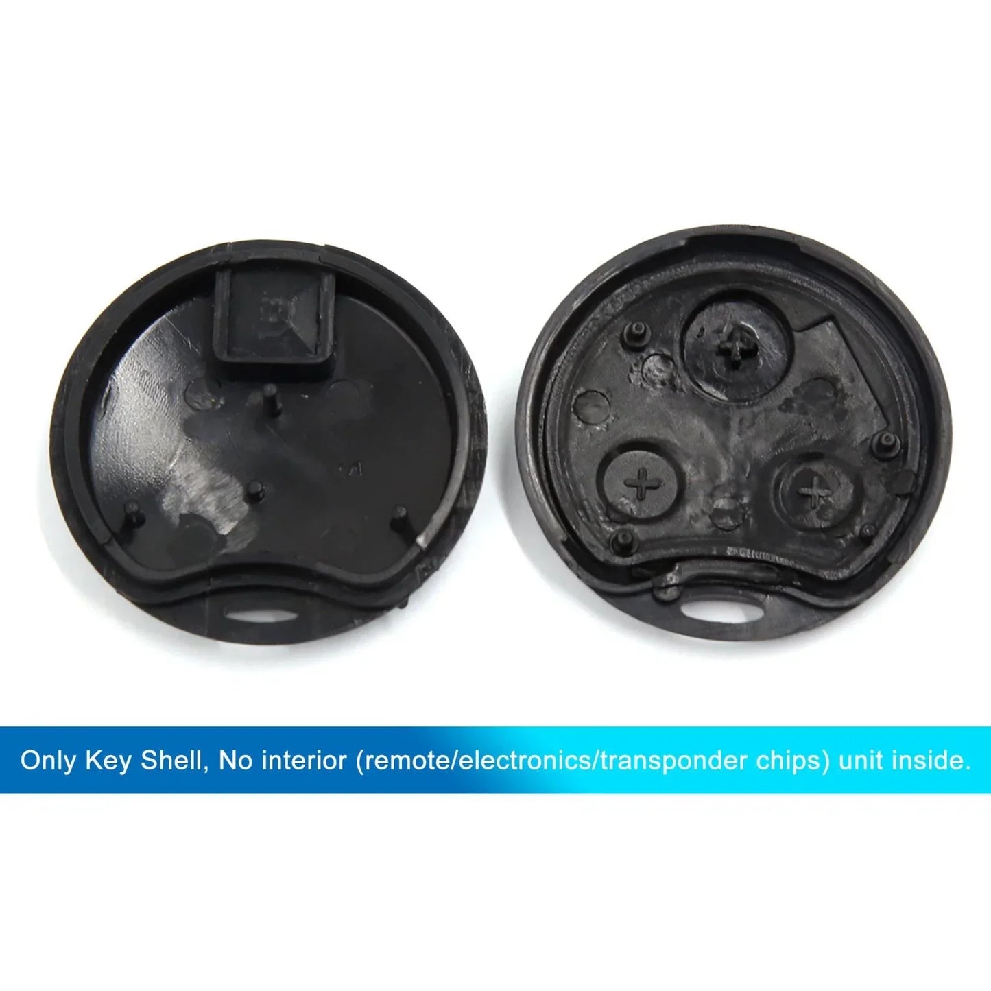 Key Fob Shell Case for SMART Fortwo & Mercedes-Benz 3 Button Black