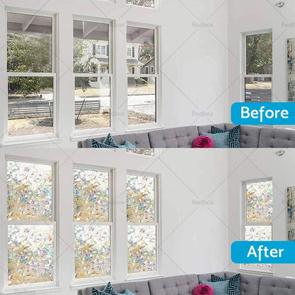 Floral Print Anti-UV PVC Vinyl Window Film for Eco-Friendly Users