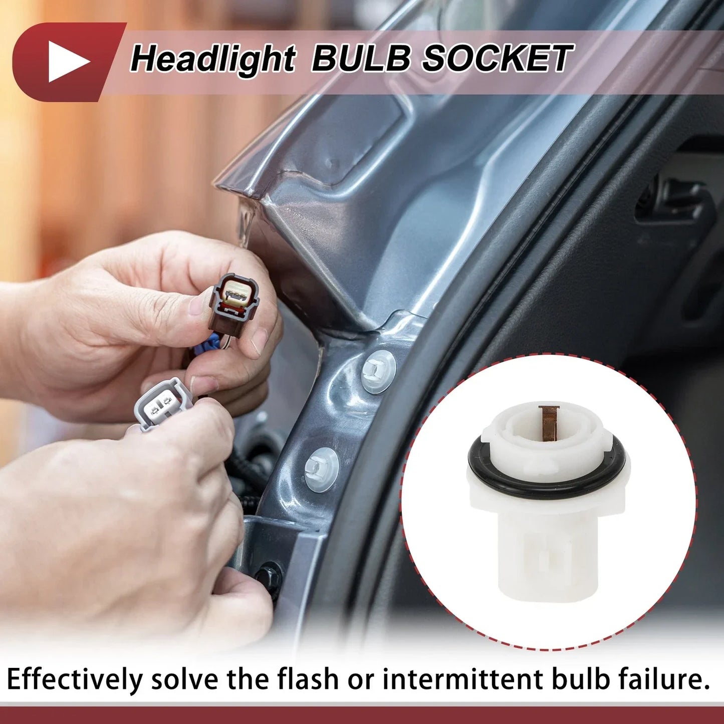 Headlight Light Socket for Hyundai XG350 2002-2005 (1 x Socket)