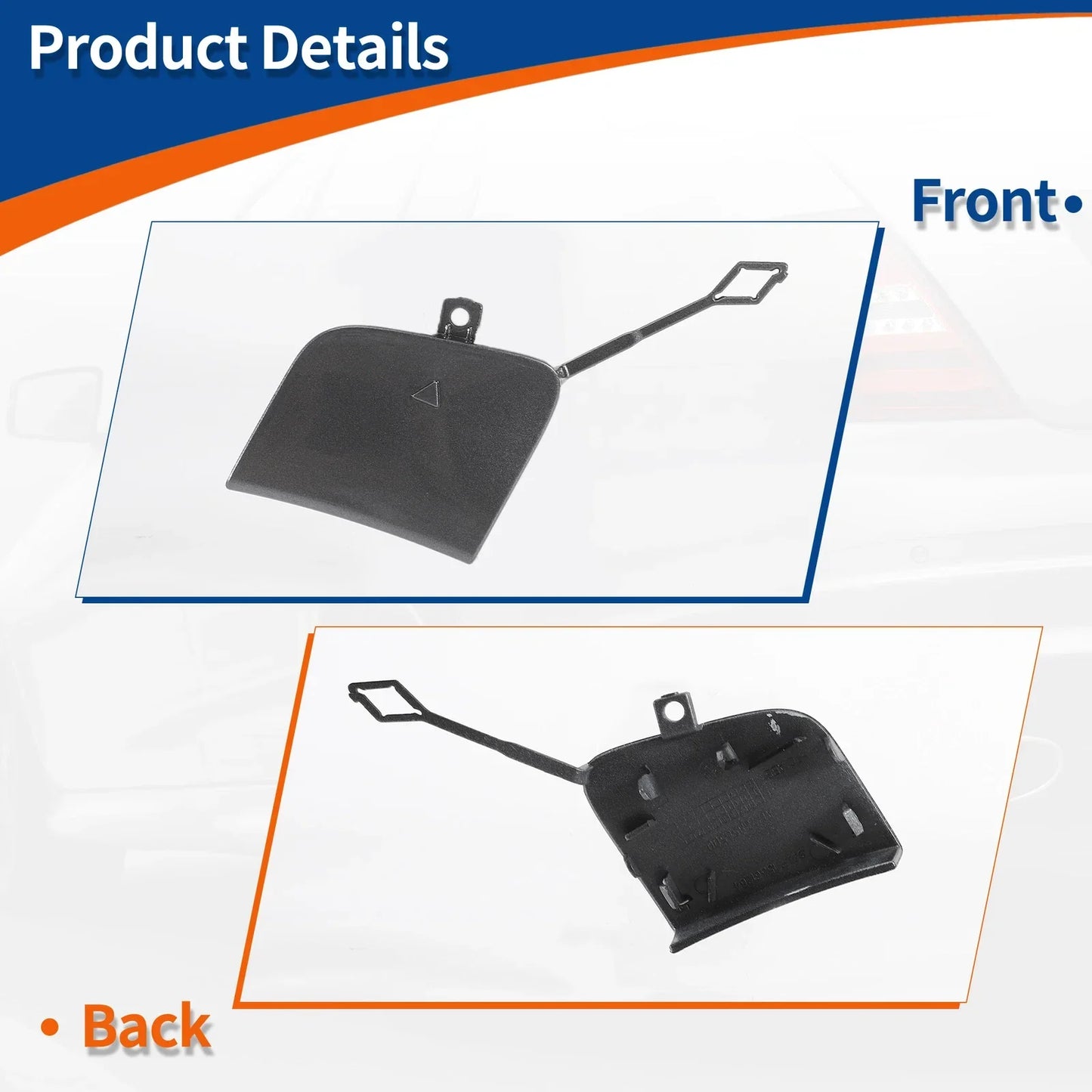 Front Car Bumper Tow Hook Cover for Mercedes-Benz A Class (2013-2023) Gray