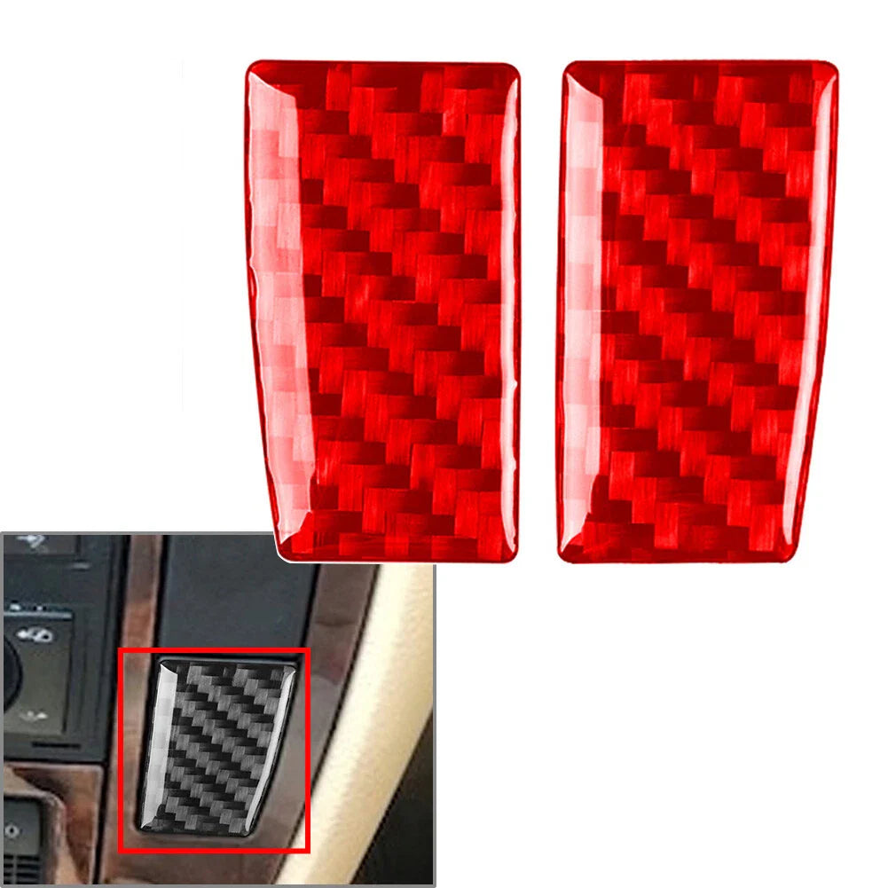 Red Radio CD Panel Side Button Cover Trim for Volkswagen Passat (2001-2005)