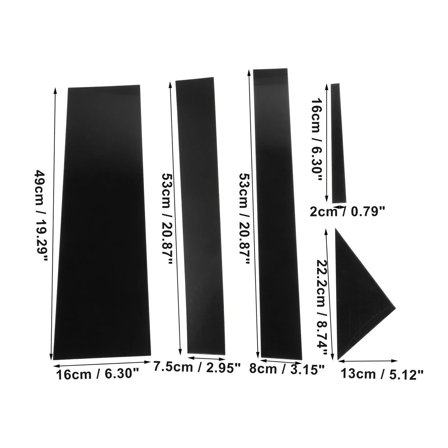 10 x Door Cover Panel Pillar Stickers for Dodge Grand Caravan (2011-2020)