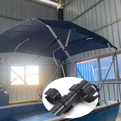 Black Pole Clips for Bimini Top Anti-Rattle Brace Rowing Boat