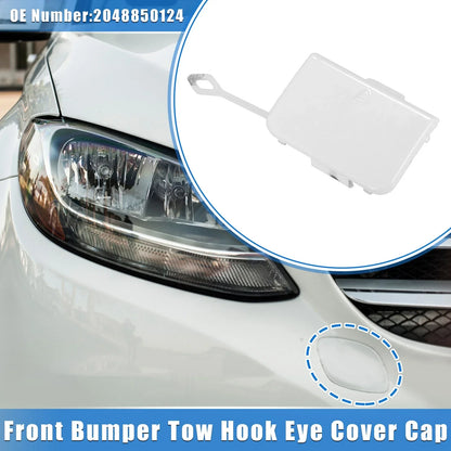 Bumper Tow Hook Cover for Mercedes-Benz C300 W204 2008-2011 White