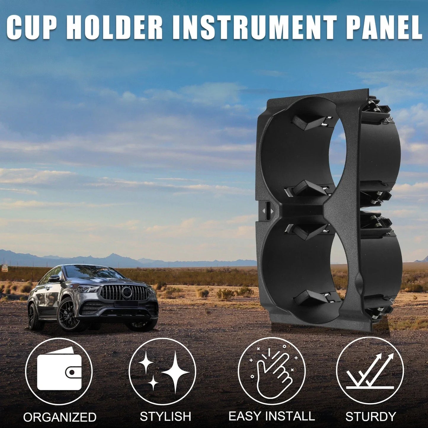 Cup Holder for Mercedes-Benz E350 2010-2013 2 x Drink Holders