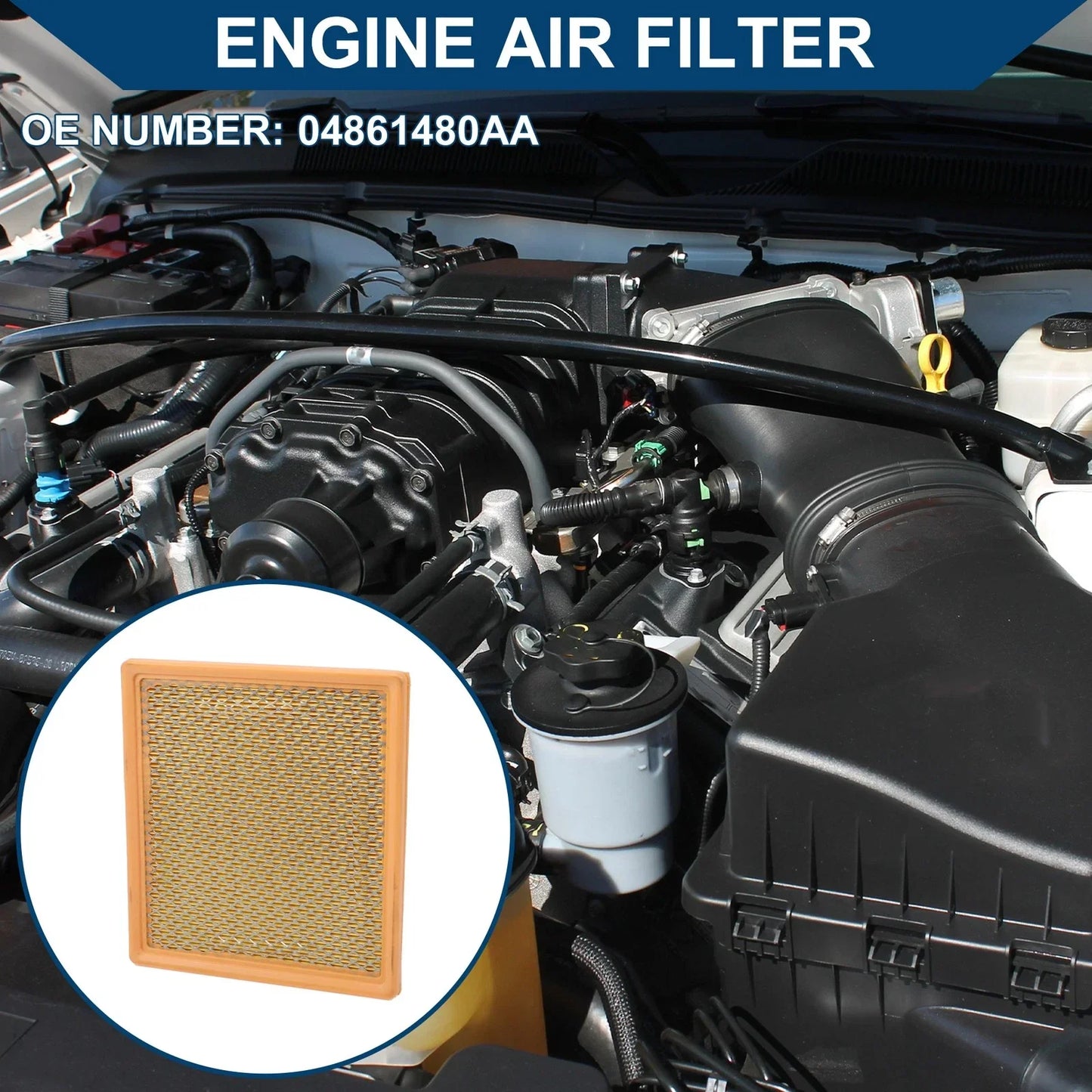 Engine Air Filter for Dodge Caravan 2.4L 3.3L (2001-2007) - 1 Piece