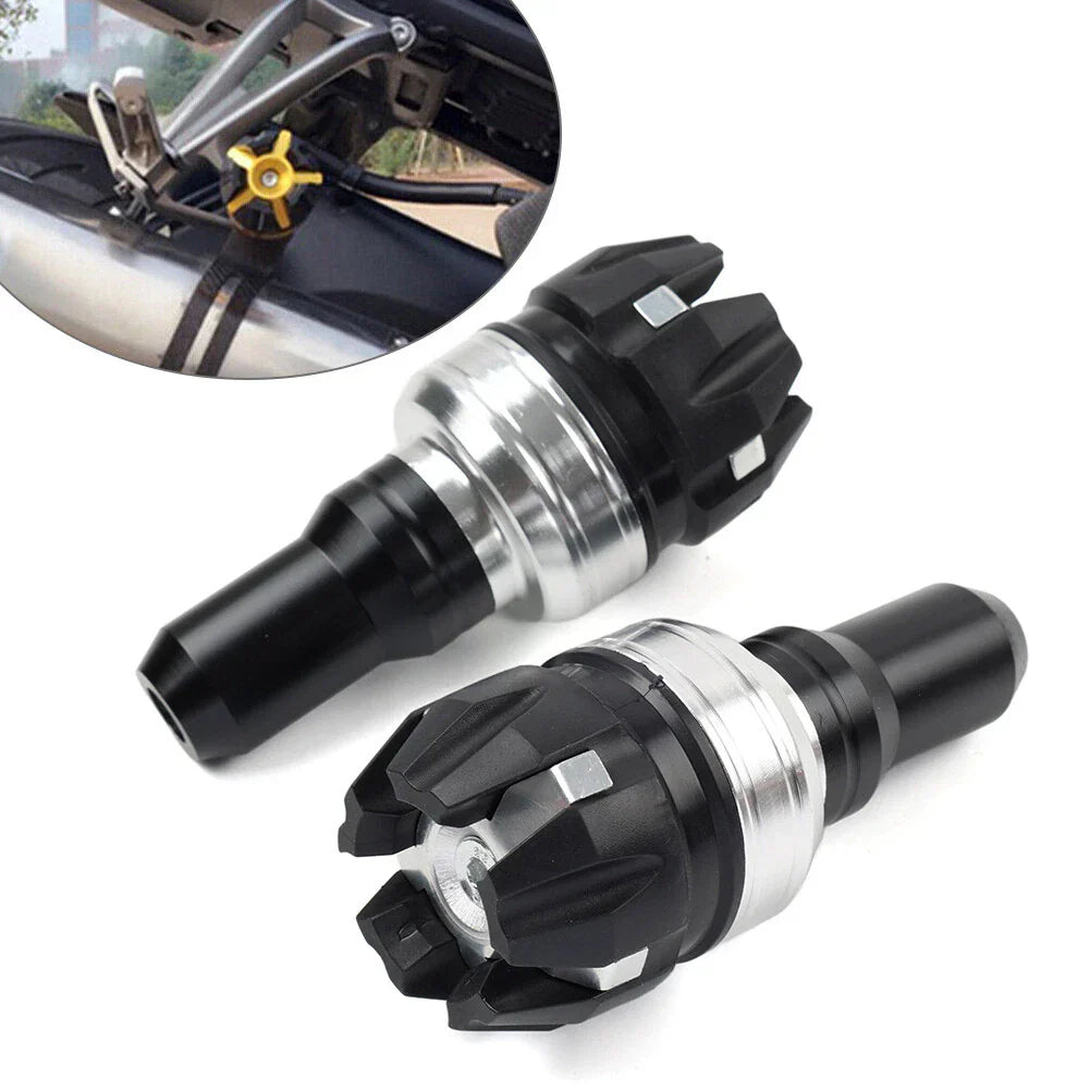 Motor Exhaust Frame Slider Bolt Anti Crash Protector for Universal - Silver