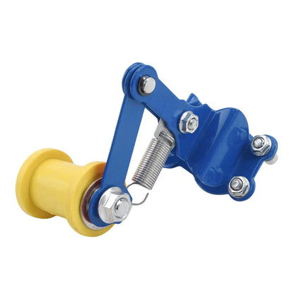 Universal Bolt-On Chain Tensioner Roller Adjuster for ATV Dirt Bike Blue & Yellow