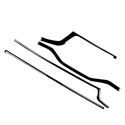 4 Pcs Piano Black Dashboard Trim Cover for Audi A4 A5 S4 RS4 (2016-2023)