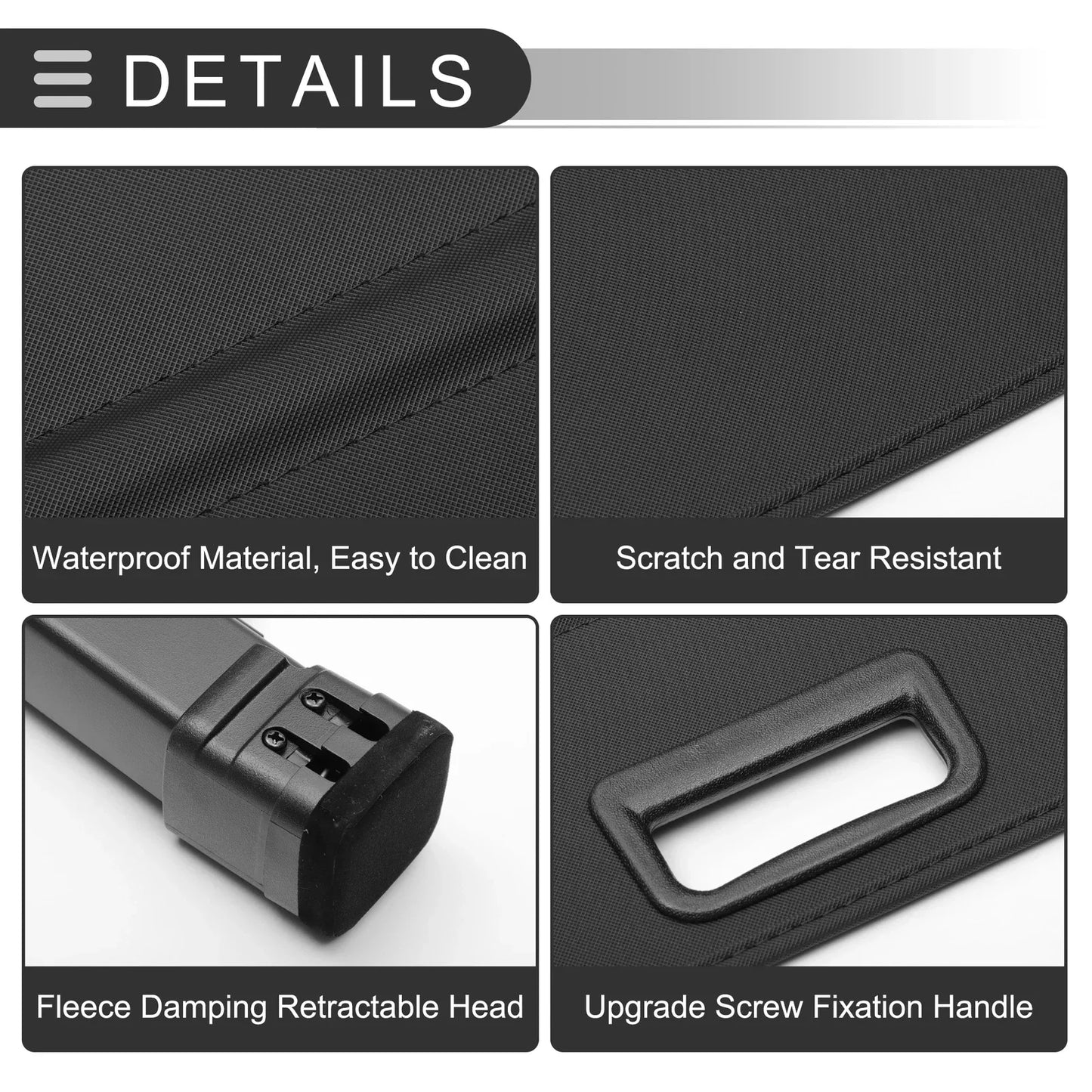 Retractable Cargo Cover for Mercedes-Benz GLE350 3.5L 2016-2019 Gloss Black