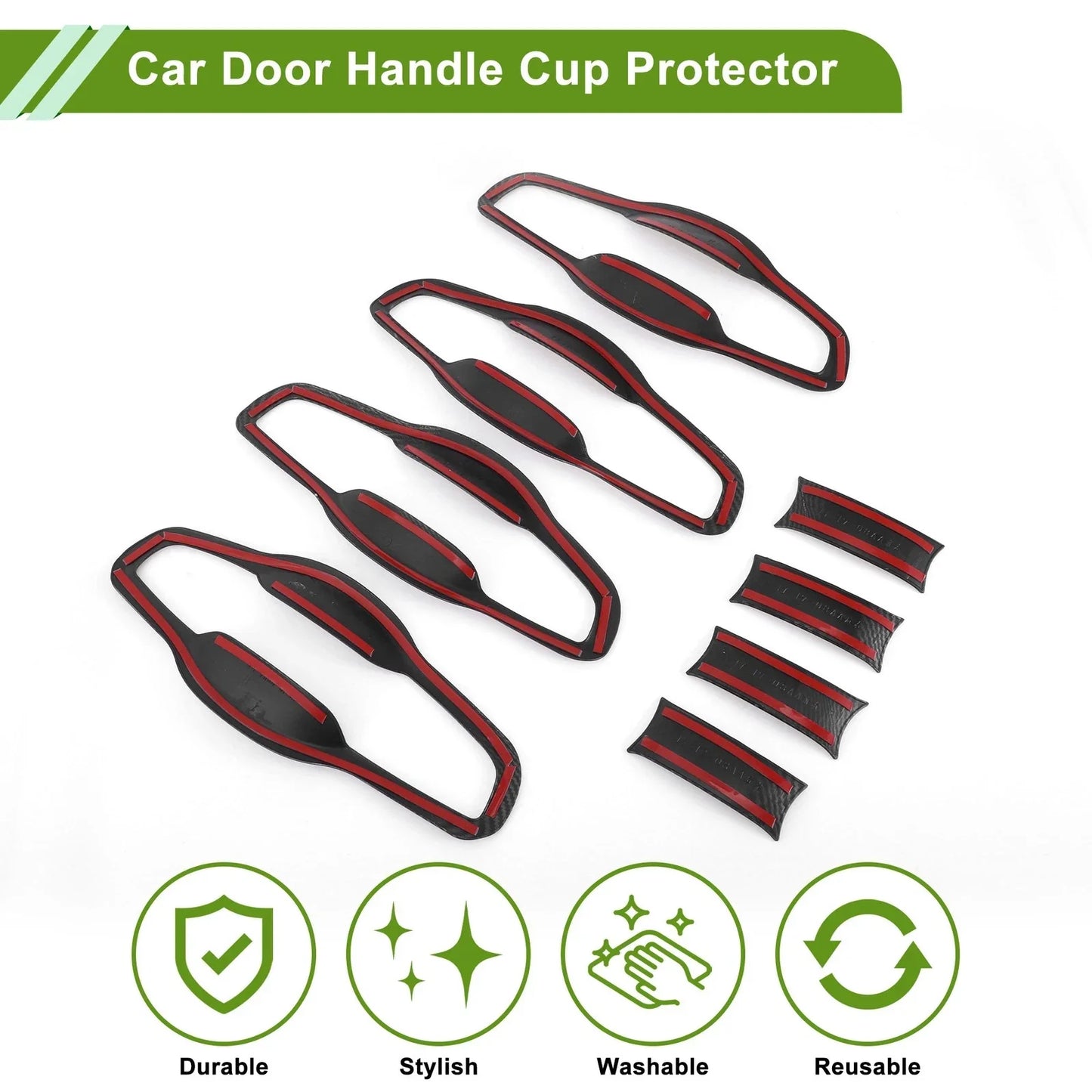 Car Door Handle Cup Protector for Honda CR-V CRV (2017-2022) 8 x Carbon Fiber