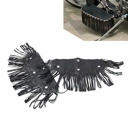 Front Rider Floorboard Fringe Covers for Honda, Yamaha, Harley