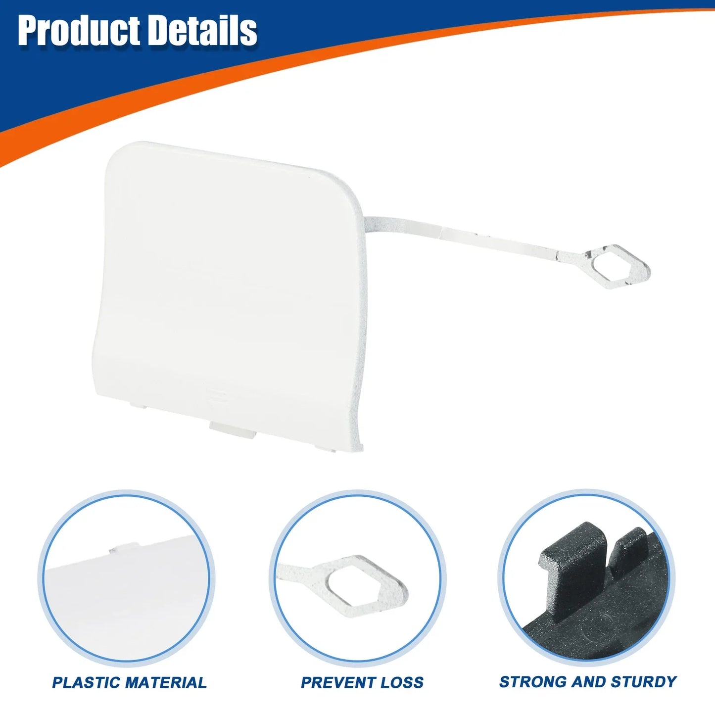 Rear Tow Hook Cover for Mercedes-Benz C-Class (2015-2021) - White