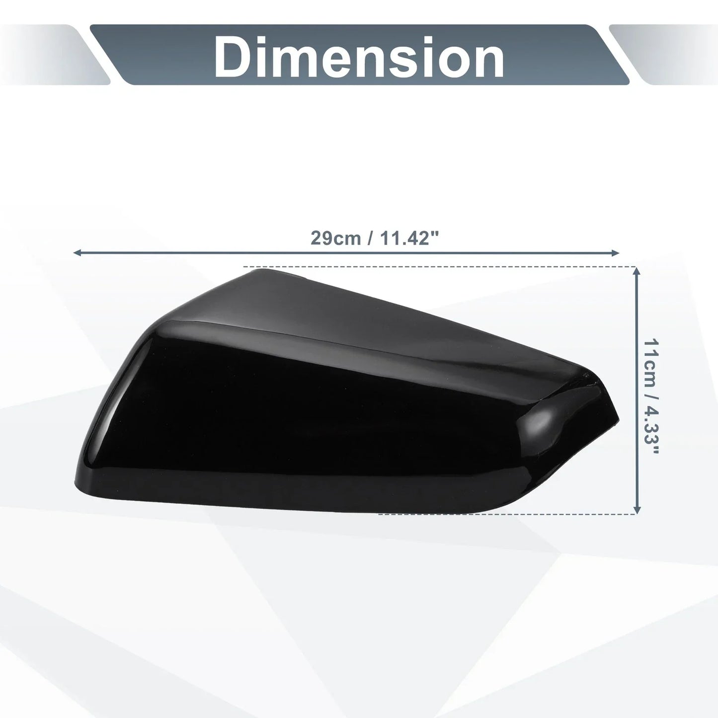 Left Side Rearview Mirror Cover Cap Gloss Black for Chevy Equinox, GMC (2010-2017)