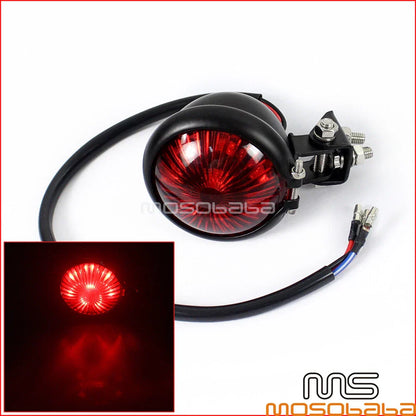 12V LED Bates Style Tail Brake Light for Harley Scrambler Cafe Racer Bobber