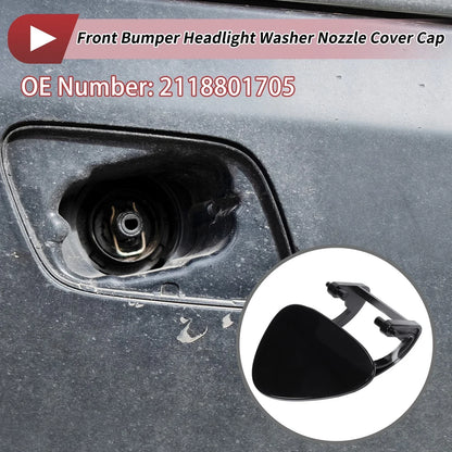 Front Left Washer Nozzle Cover for Mercedes-Benz E320 (1994-2006) Black