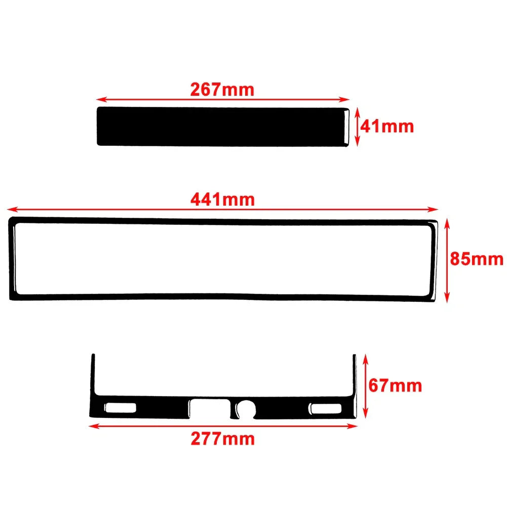 Storage Box Cover Trim for BMW 3 Series E36 (1994-1996) Carbon Fiber Red