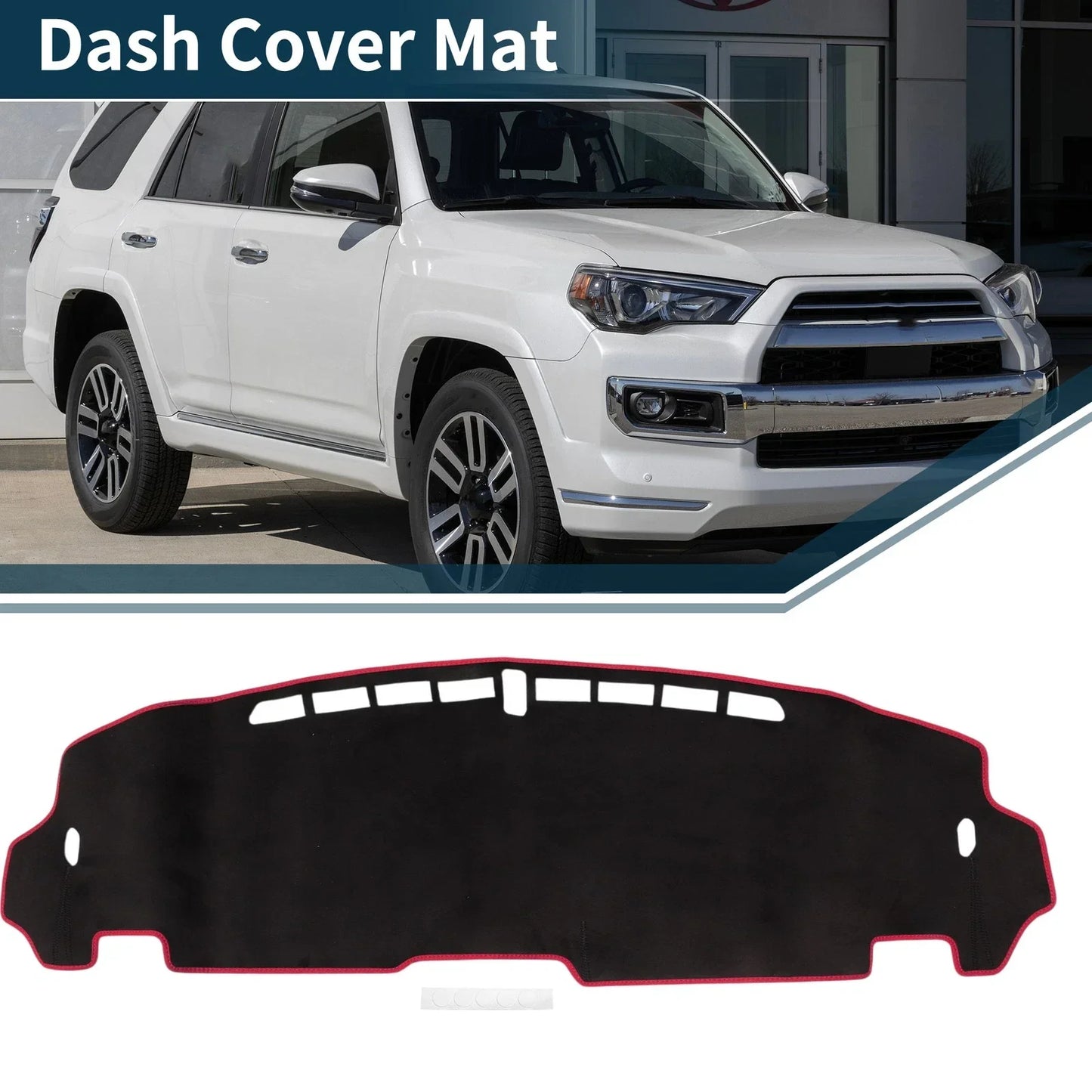 Dashboard Cover Mat for Honda N-BOX/N-BOX Custom JF5/JF6 Black Red (2011-2023)