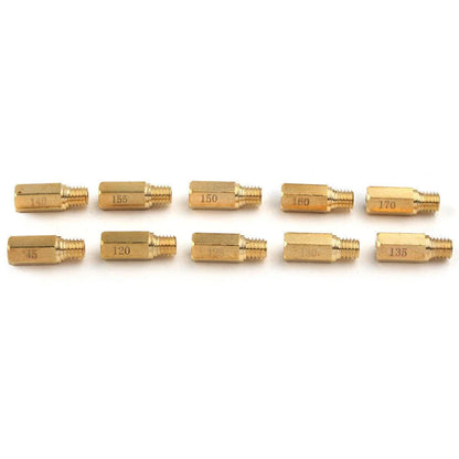 10 x Carburetor Main Jets Kit for PWK Mikuni OKO KOSO (120-170)