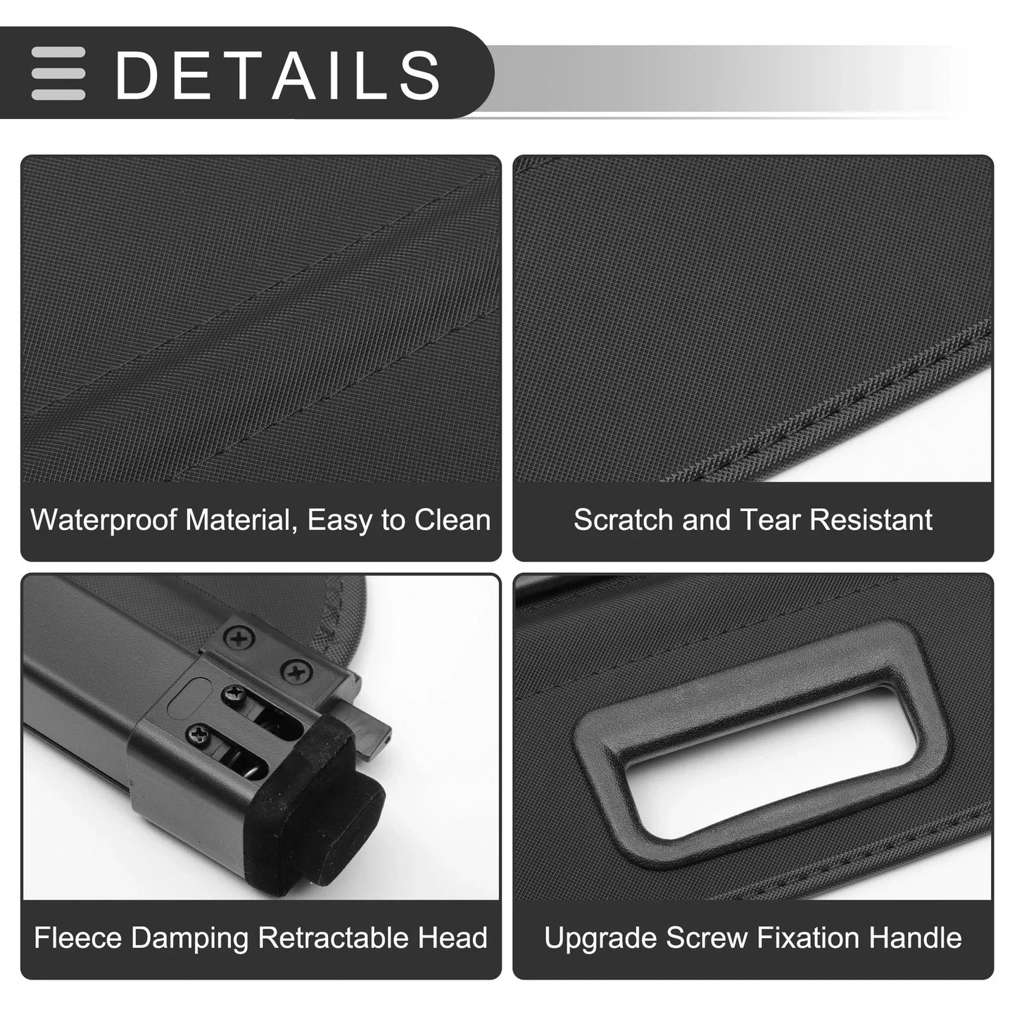 Retractable Cargo Cover for Mercedes-Benz Smart Fortwo (2010-2015) Gloss Black