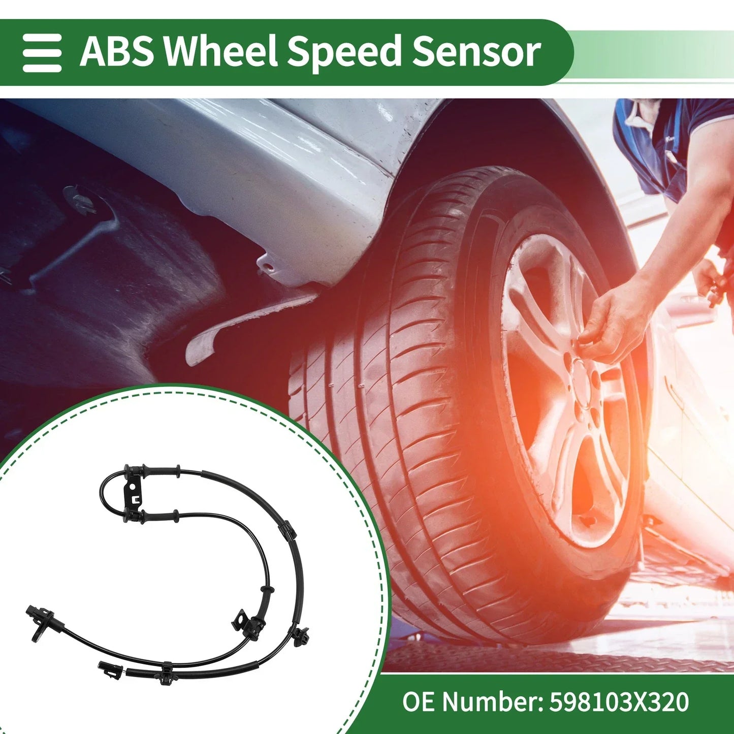ABS Wheel Speed Sensor for Hyundai Elantra 2012-2016 (2 x Sensors)