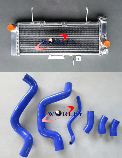 Aluminum Radiator + Blue Hose for Suzuki SV650N SV650 2003-2004