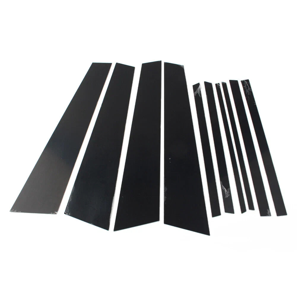 10 Pcs Black Car Door Window Pillar Post Covers for BMW X1 (2016-2021)