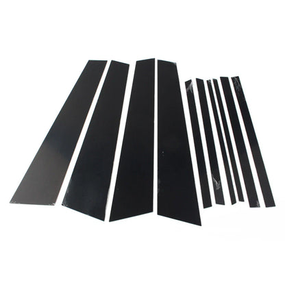 10 Pcs Black Car Door Window Pillar Post Covers for BMW X1 (2016-2021)