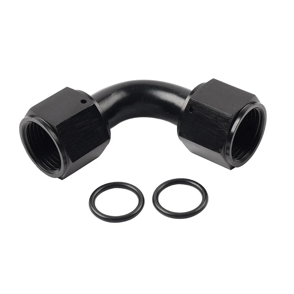90 Degree 10AN Female to Female Swivel Coupler Fitting Adapter Connector