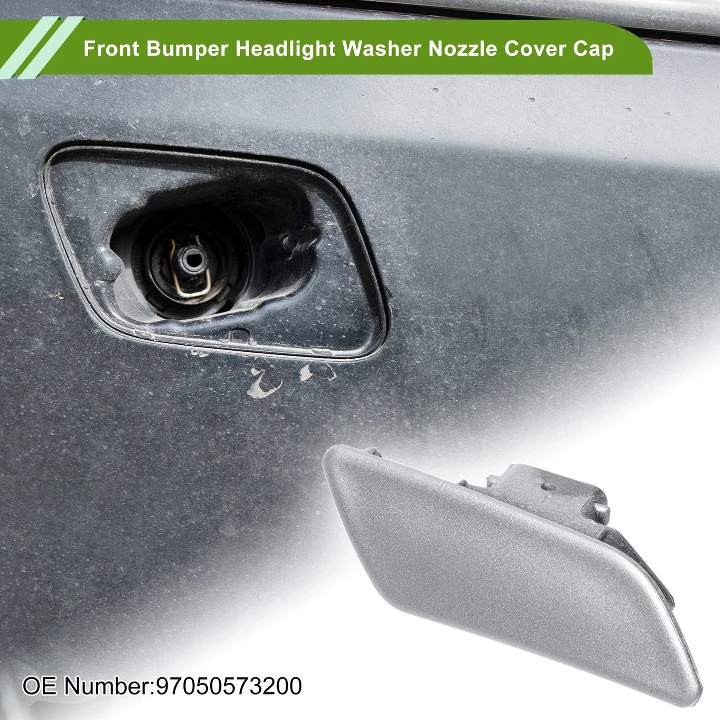 Washer Nozzle Cover for Porsche Panamera (2010-2023) - Silver Tone