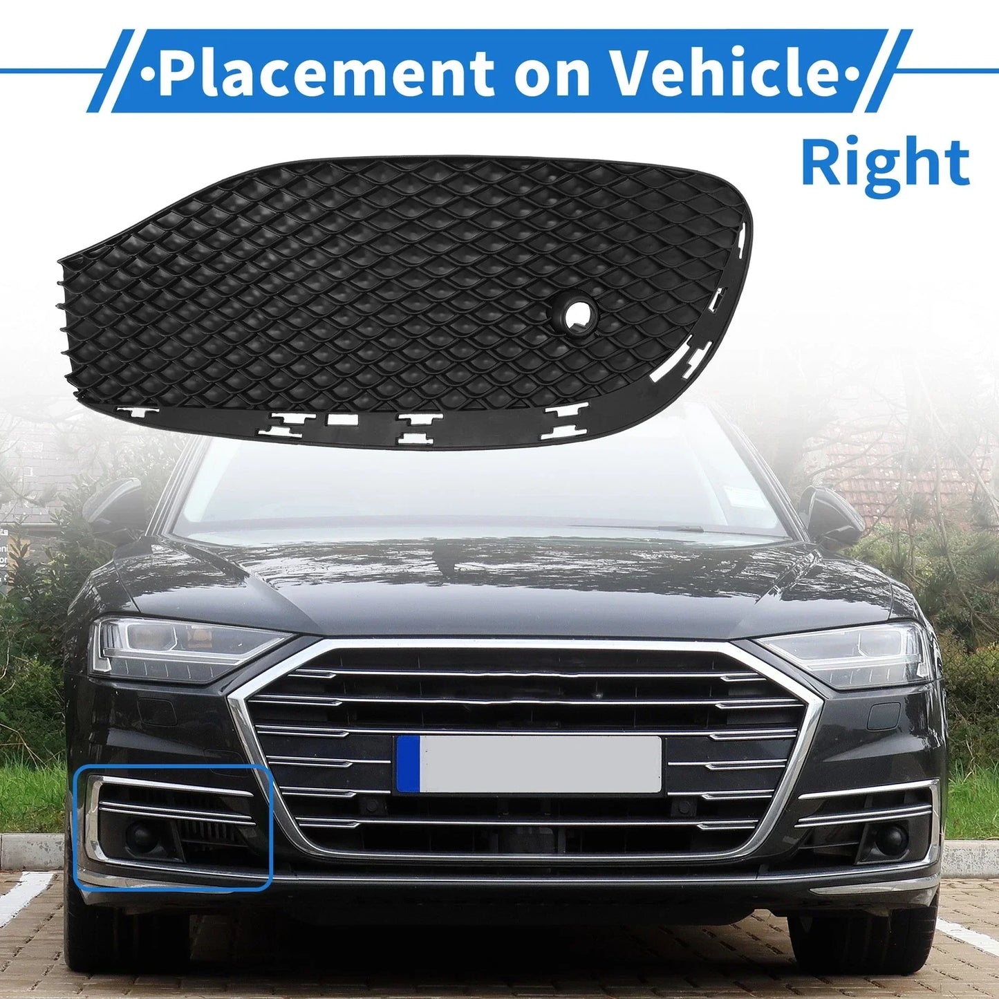 Front Right Fog Light Grill for Mercedes-Benz W213 (2016-2020)