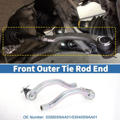 2 x Front Outer Tie Rod Ends for Honda Civic (2006-2011)