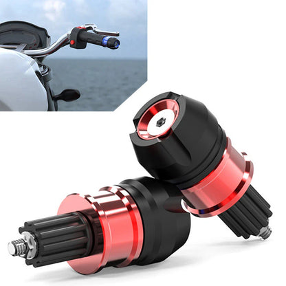 CNC Aluminum Handlebar Grips Bar End Cap Plugs for Motorcycle ATVs Red