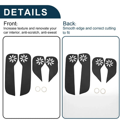 Car Door Anti Kick Pad Sticker Protector for Honda Fit (2021) - 1 Set Black