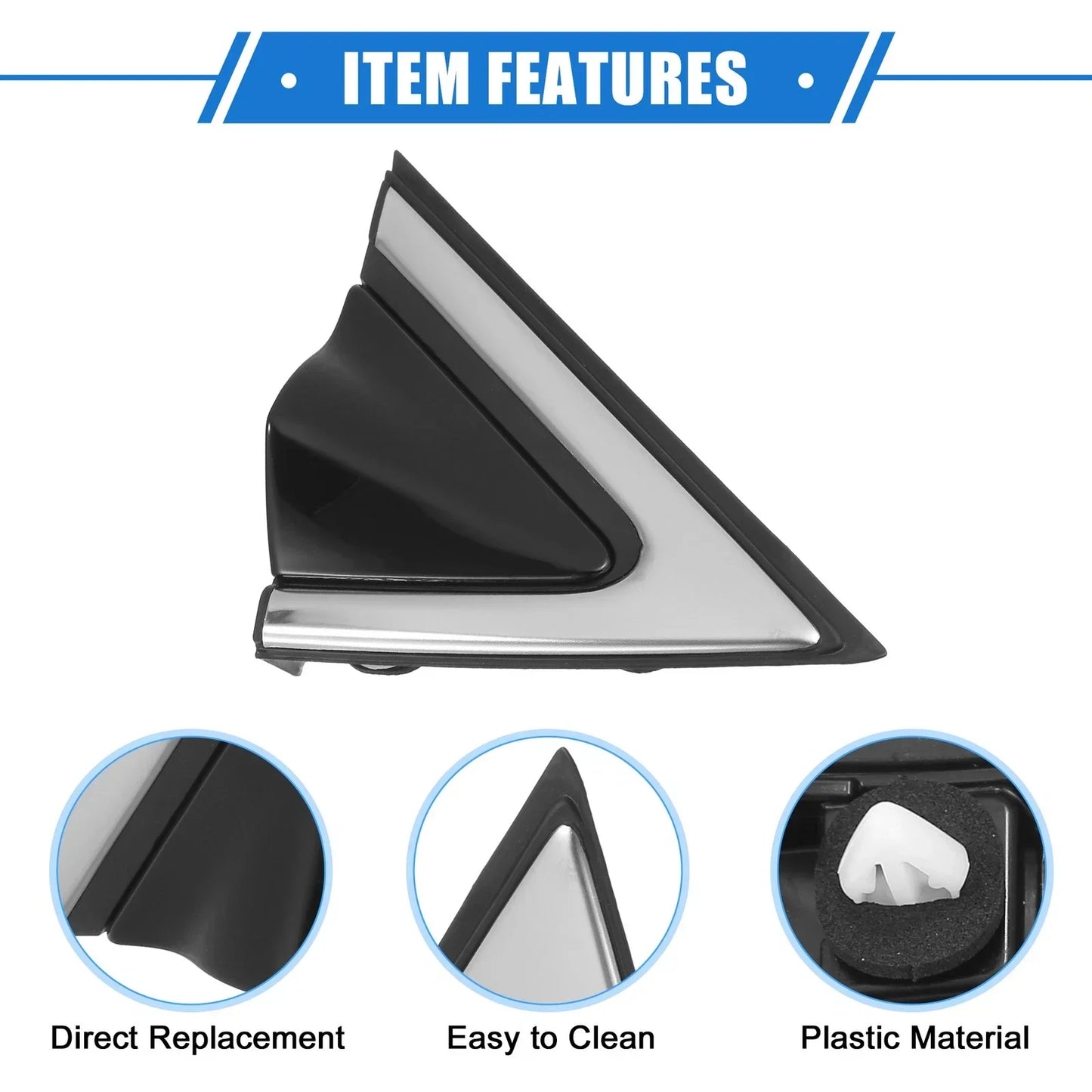 Right Mirror Corner Triangle Fender Cover for Hyundai Santa Fe (2013-2018)