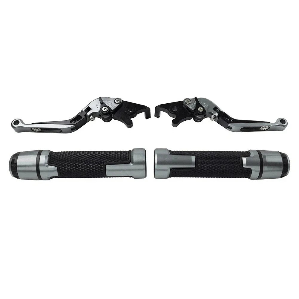 Folding Extendable Brake Clutch Levers & Handlebar Grips for Suzuki GSR750