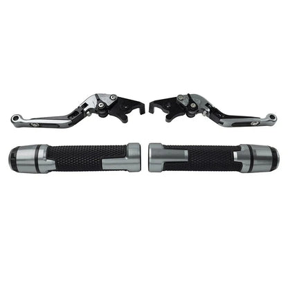 Folding Extendable Brake Clutch Levers & Handlebar Grips for Suzuki GSR750