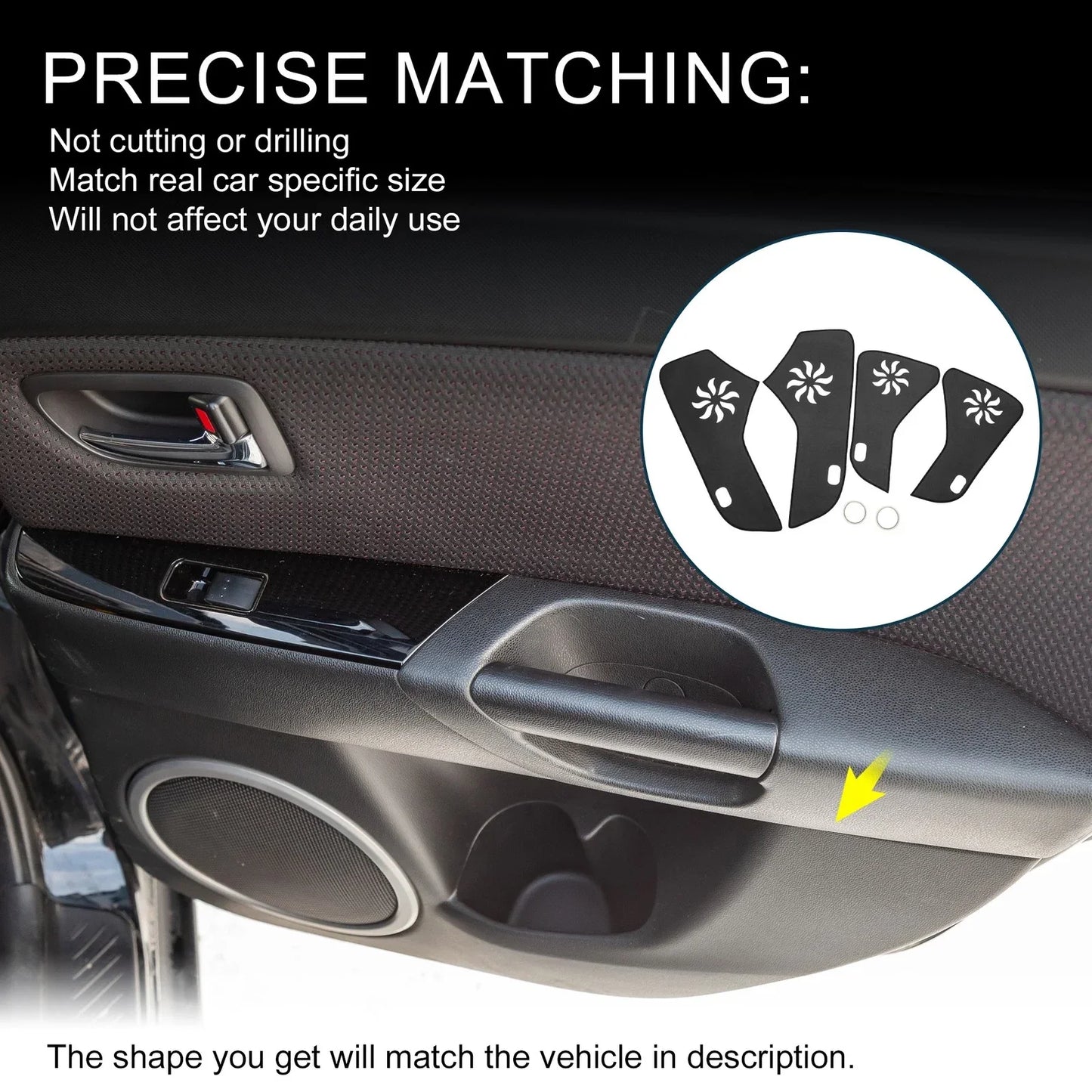 Car Door Leather Anti Kick Pad Sticker for Porsche Panamera (2010-2014)
