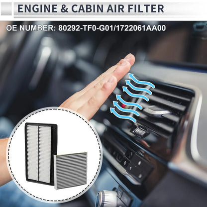 Engine Cabin Air Filter Combo for Honda Pilot 3.5L (2023-2024)