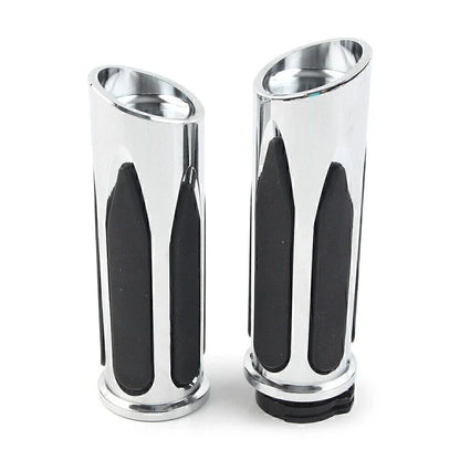 Chrome Handlebar Hand Grips for Harley Touring Road Electra Glide Softail (N/A)