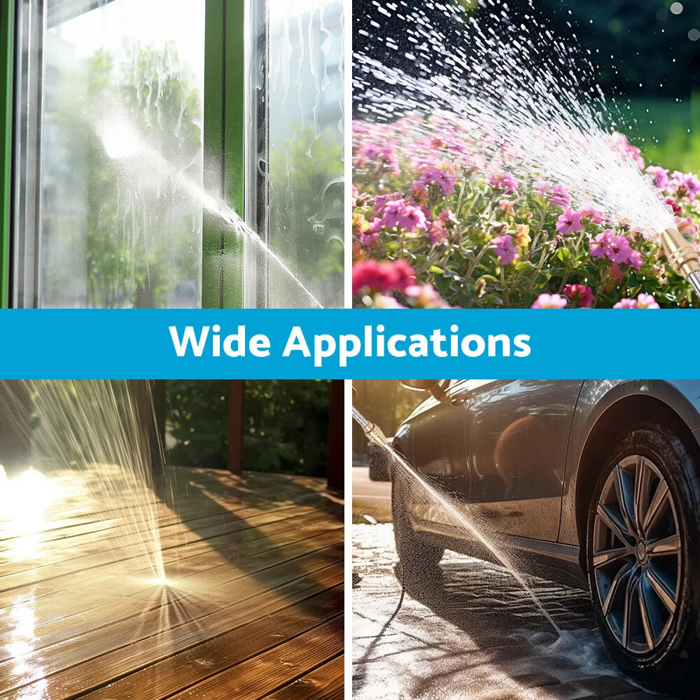 Long Pole Foam Water Bottle Nozzle 360° Rotating for Car Wash Gardening