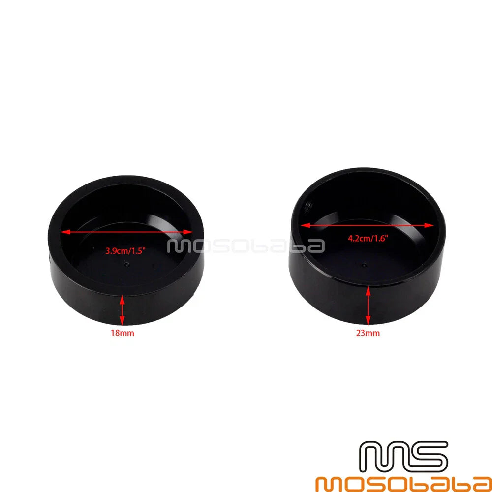 Smooth Black Rear Axle Nut Caps for Harley Sportster S, Pan America (2021-2023)